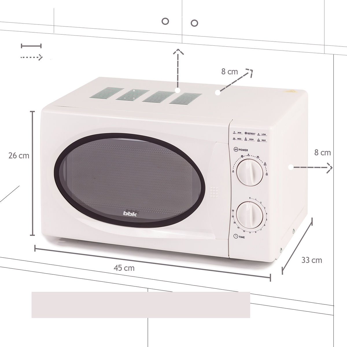 Cuptor cu microunde BBK 20MWS-715M/W - Pret avantajos - Ideall.ro
