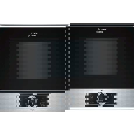 Cuptor cu microunde Bosch BFR634GS1, 21 l, 900 W, AutoPilot7, Inverter, Deschidere Dreapta, Inox