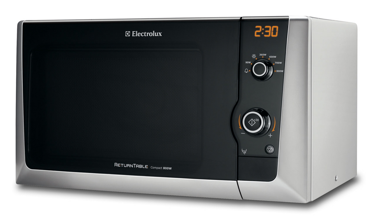 Cuptor cu microunde Electrolux EMS21400S, 800 W, 18.5 l, Grill, Argintiu