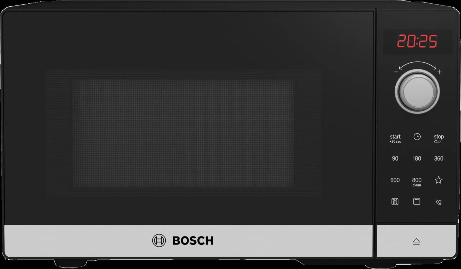 Cuptor cu microunde Bosch FEL023MS2, 20 L, 800 W, AutoPilot, Grill, Deschidere stanga, Negru/Inox