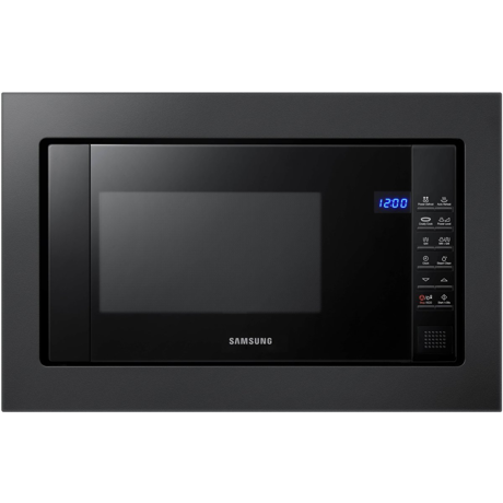 Cuptor cu microunde incorporabil Samsung FG87SUB/BOL, 23 l, 800 W, 3D Coocking, Grill, Curatare cu aburi, Kit decorativ, Negru