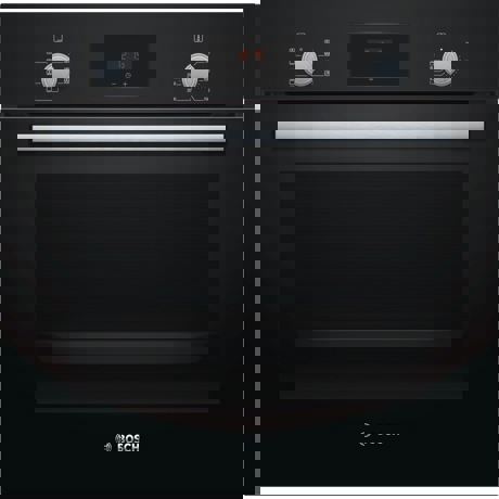 Cuptor incorporabil Bosch HBF134EB0, Electric, Multifunctional, 66 L, 7 functii (3D HotAir), display LED, EcoClean Direct, 1 suport telescopic, pop-out control, Negru