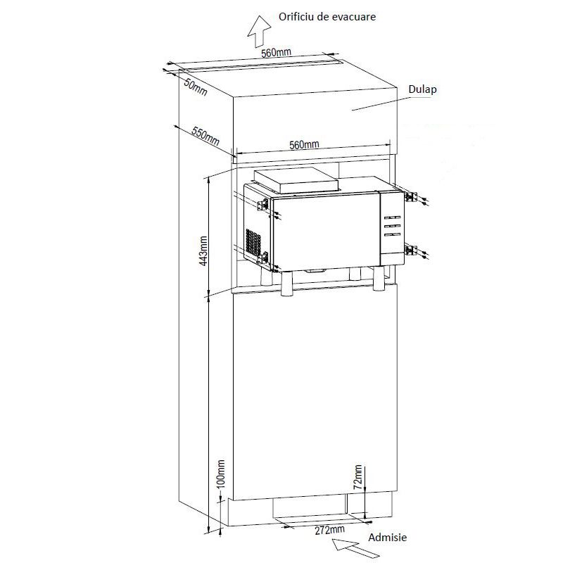 Cuptor cu microunde incorporabil Heinner HMW-23BI