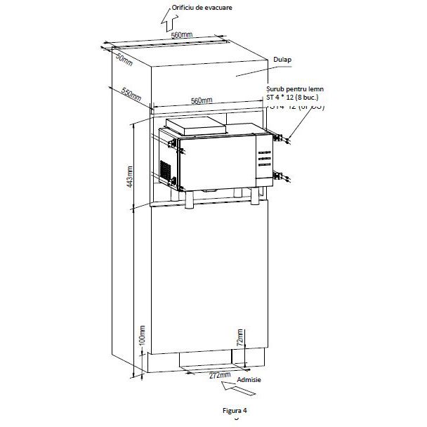 Cuptor cu microunde incorporabil Heinner HMW-23BIXBK