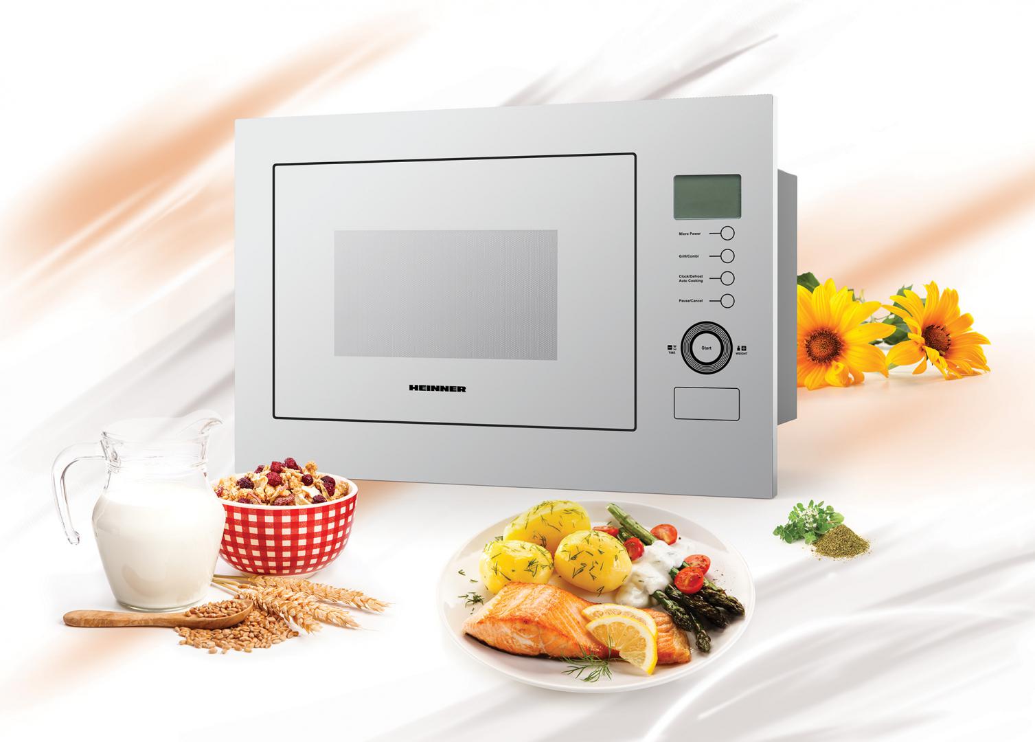 Cuptor cu microunde incorporabil Heinner HMW-25BIGWH