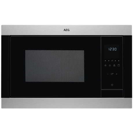 Cuptor cu microunde incorporabil AEG MSB2547D-M, 23 l, Putere microunde 900 W, Putere grill 1000 W, Afisaj digital, Timer electronic, H 39 cm, Inox antiamprenta