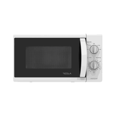 Cuptor cu microunde Tesla MW2030MW, 20L, 700W, 5 trepte putere, Control mecanic, Alb