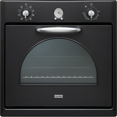 Cuptor incorporabil multifunctional Franke Country CM 85 M BT 116.0525.341, Electric, 66 L, 8+1 programe, Coacere Multi Power, Grill, Control mecanic, Black matt