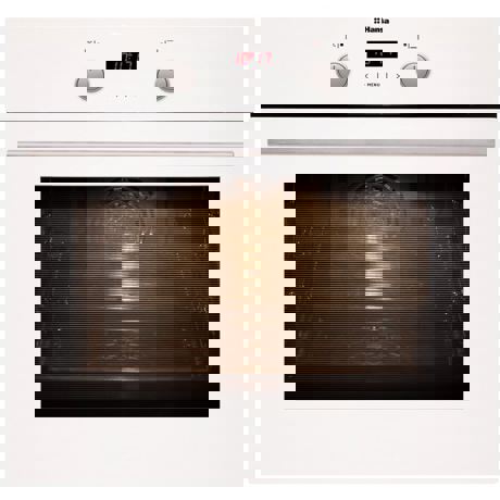 Cuptor incorporabil Hansa BOEW68465, Electric, 65 L, 8 Functii, Grill, Butoane push-pull, Display LED, Sticla alba
