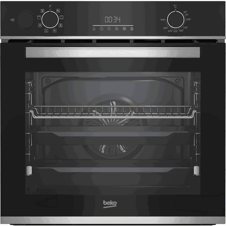 Cuptor incorporabil Beko BBIS13300XMSE, 72 L, 8 functii de gatire, Grill, Steam Assisted Cooking, Autocuratare catalitica, Display LED, Control touch/butoane, Negru/inox