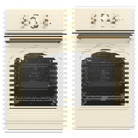 Cuptor incorporabil Gorenje BO7530CLI, Multifunctional, 71 L, 8 functii, Timer analogic, AquaClean, Grill, Design rustic, Bej