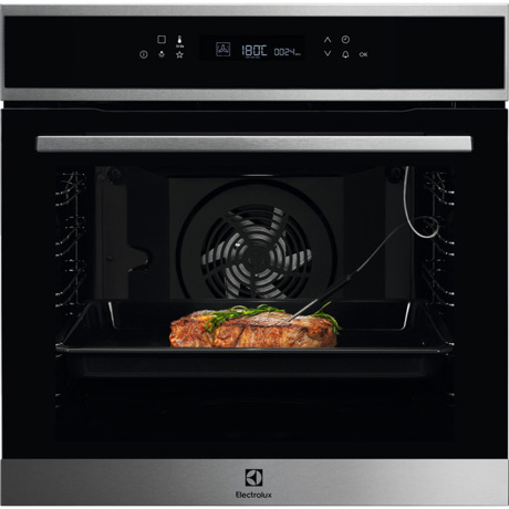 Cuptor incorporabil multifunctional Electrolux SenseCook COE7P31X2, 72L, 11 functii, Autocuratare pirolitica, Sonda temperatura, Display, Grill, Inox