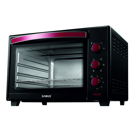 Cuptor electric Samus CS-45BC2, 2000 W, 45 L, Convectie, Control mecanic, Selector programe, Negru