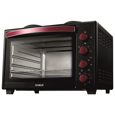 Cuptor electric Samus CS-45BPC2, 2000 W, 45 L, Convectie, Selector programe, Negru
