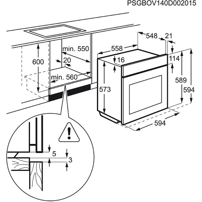 Cuptor incorporabil Electrolux EOA3454AOX