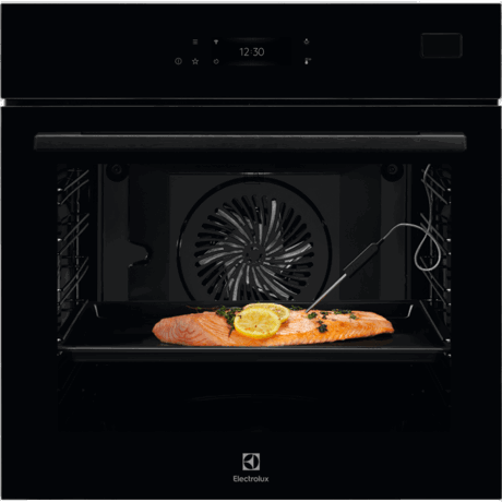 Cuptor incorporabil SteamBoost Electrolux EOB8S39WZ, Electric, Abur, 70 L, 22 functii, Autocuratare cu abur, Sonda carne, Wi-Fi, Ecran LCD, Grill, Negru
