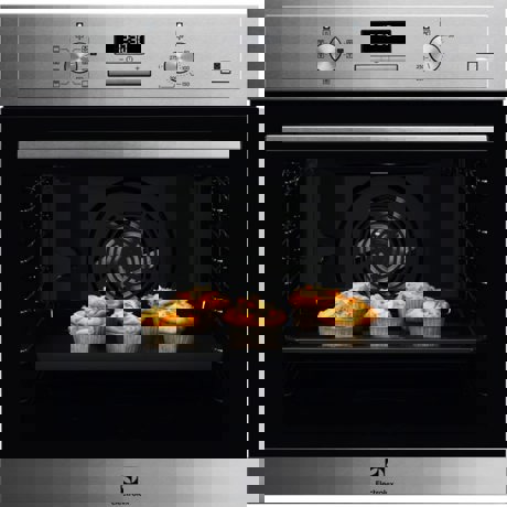 Cuptor incorporabil multifunctional Electrolux SteamBake EOD3H70X, 8 functii de gatire, 72 L, Gatire cu abur, Display, Grill, Inox antiamprenta