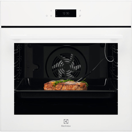 Cuptor incorporabil Electrolux SenseCook EOE8P39WV, Electric, 72 L, 17 functii, Wi-Fi, Autocuratare pirolitica, Grill, Display TFT Touch, Sonda temperatura, Alb