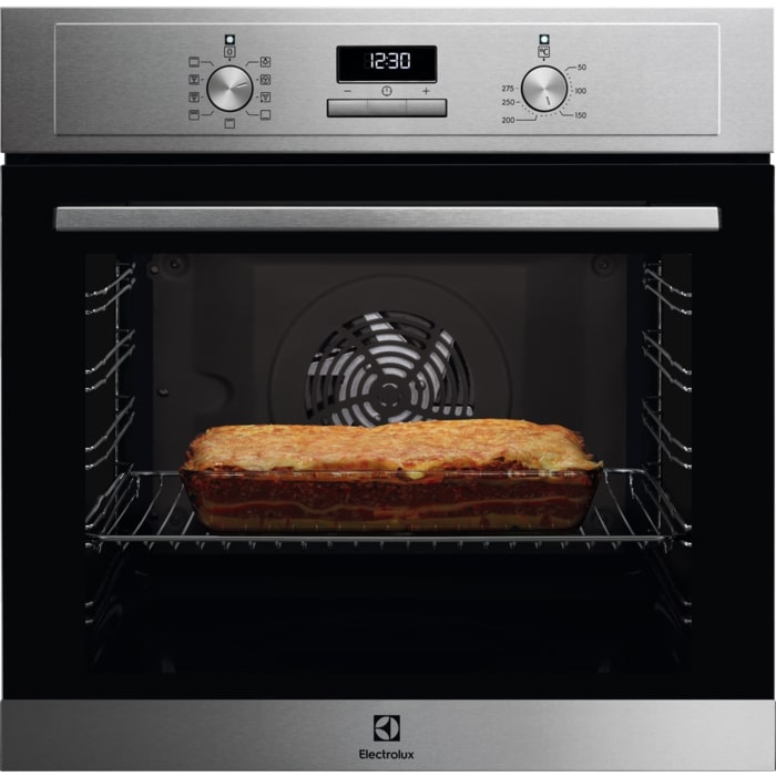 Cuptor incorporabil multifunctional Electrolux SurroundCook EOF3C70X, 8 functii de gatire, 72 L, Autocuratare catalitica, Display, Grill, Inox antiamprenta