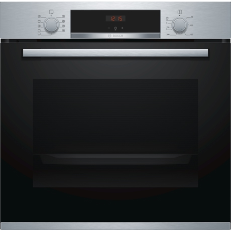 Cuptor incorporabil Bosch Serie 4 HBA554ES0, Electric, 71 l, 7 functii, EcoClean Direct (3), Afisaj digital, TouchControl si butoane retractabile, 1 suport telescopic, Inox