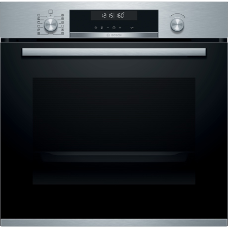 Cuptor incorporabil Bosch Serie 6 HBA578BS0, Electric, 71 l, 10 functii, AutoPilot30 - 30 de programe automate, Piroliza, LCD, TouchControl si butoane push, Inox