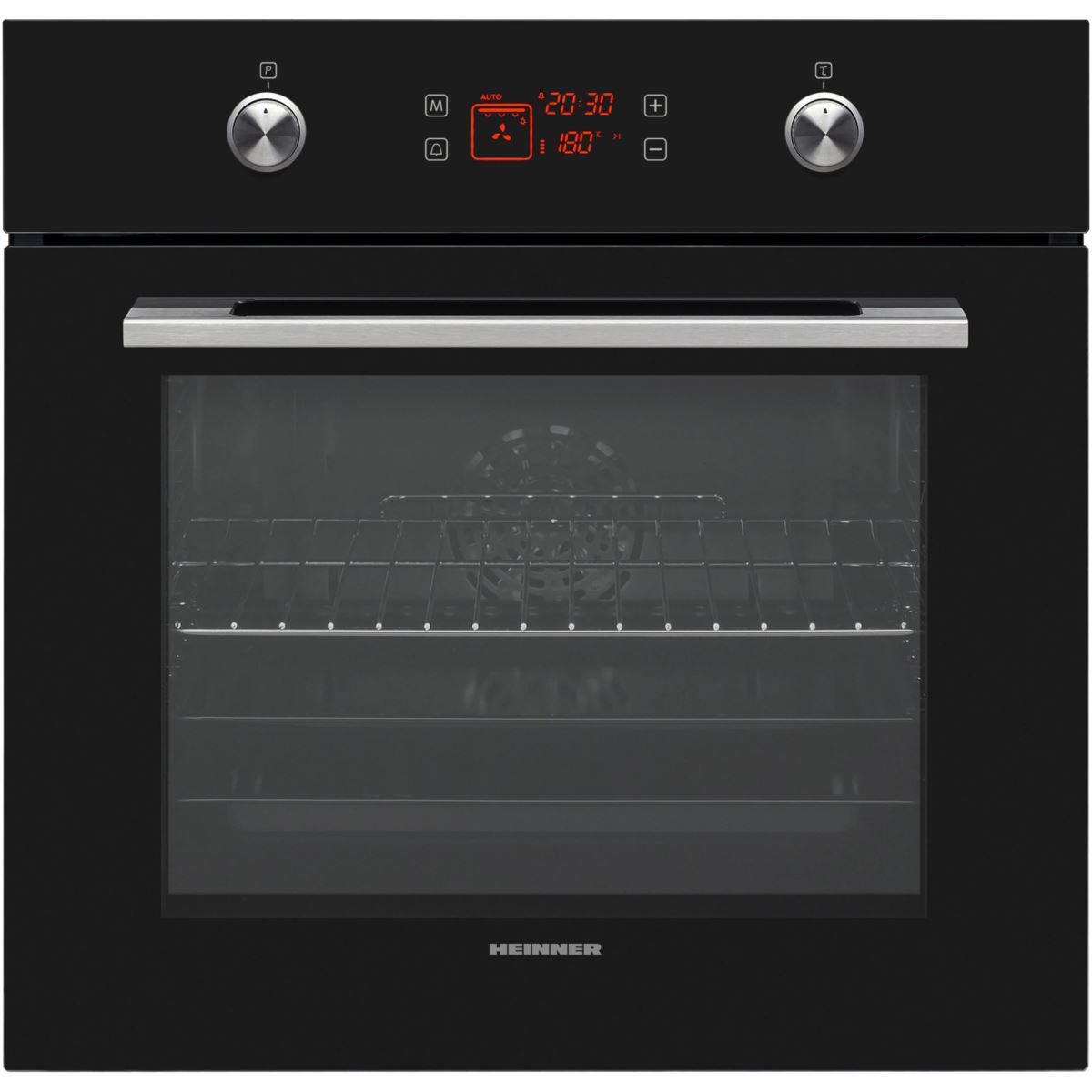 Cuptor incorporabil Heinner HBO-V6510GCDRC-GBK, 69 L, 10 functii, Display touch, Grill, Autocuratare catalitica, Sticla neagra