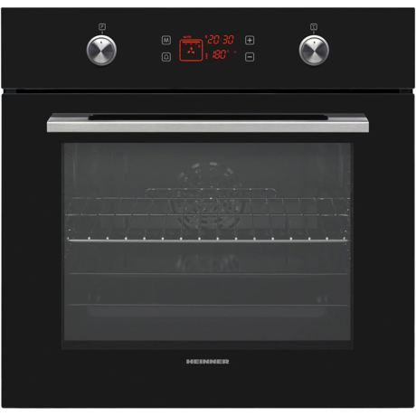 Cuptor incorporabil Heinner HBO-V6510GCDRC-GBK, 69 L, 10 functii, Display touch, Grill, Autocuratare catalitica, Sticla neagra