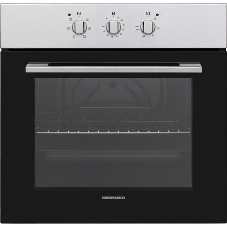 Cuptor incorporabil Heinner HBO-V656G-IX, Static, 72 L, 6 functii, Control mecanic, Grill, Timer, Inox/negru