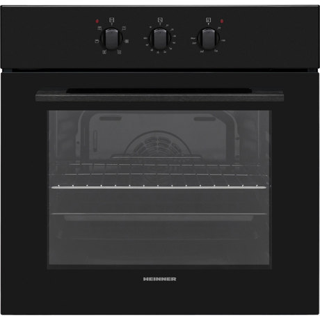 Cuptor incorporabil Heinner HBO-V656GC-BK, 65 L, 6 functii, Control mecanic, Grill, Functie Turbo, Neagra