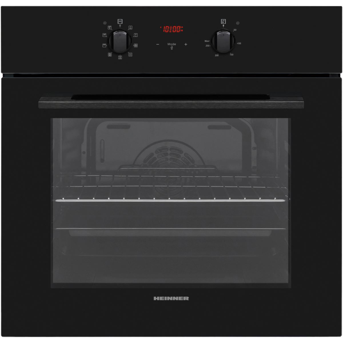 Cuptor incorporabil Heinner HBO-V659GCD-GBK, 65 L, 9 functii, Control mecanic, Display touch, Grill, Timer, Sticla neagra