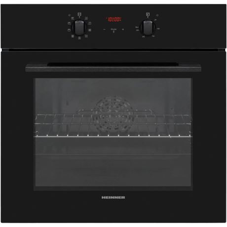 Cuptor incorporabil Heinner HBO-V659GCDRC-GBK, 69 L, 9 functii, Control mecanic, Display touch, Grill, Timer, Perete catalitic, Sticla neagra