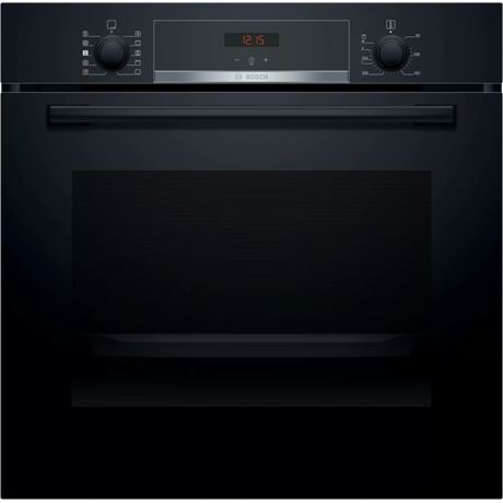 Cuptor incorporabil Bosch HRA534EB0, 71 L, 8 functii, Display LED, Butoane/TouchControl, Optiune aburi, EcoClean Direct, Negru
