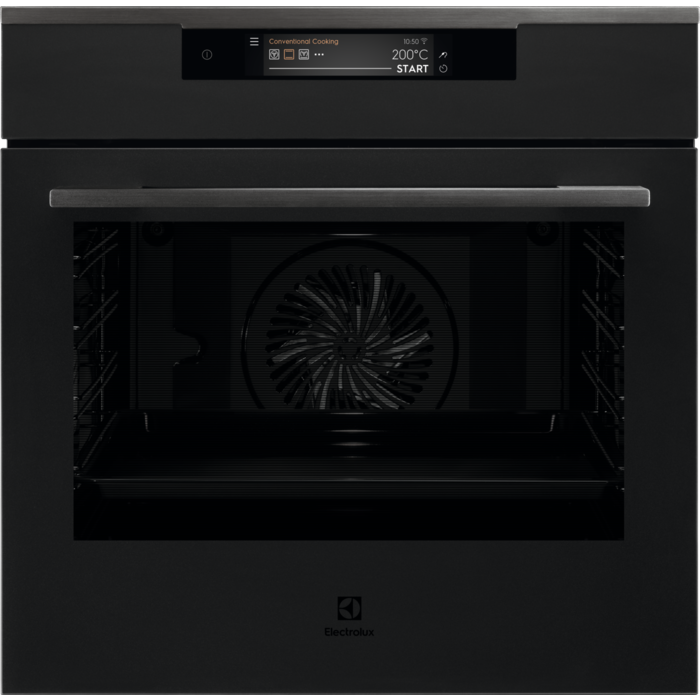 Cuptor incorporabil multifunctional Electrolux KOEAP31WT, Electric, 71 L, 17 functii, Conectivitate WI-FI indoor, Autocuratare pirolitica, Panel frontal de sticla, Afisaj digital TFT ACTIV- Control touch dinamic, Retete predefinite, Sonda temperatura, Grill, Convectie, Negru mat