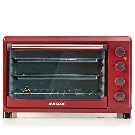 Cuptor electric cu convectie Oursson MO4225/DC, 2000 W, 42 L, 12 programe, 230°C, Pereti catalitici, Timer, Visiniu