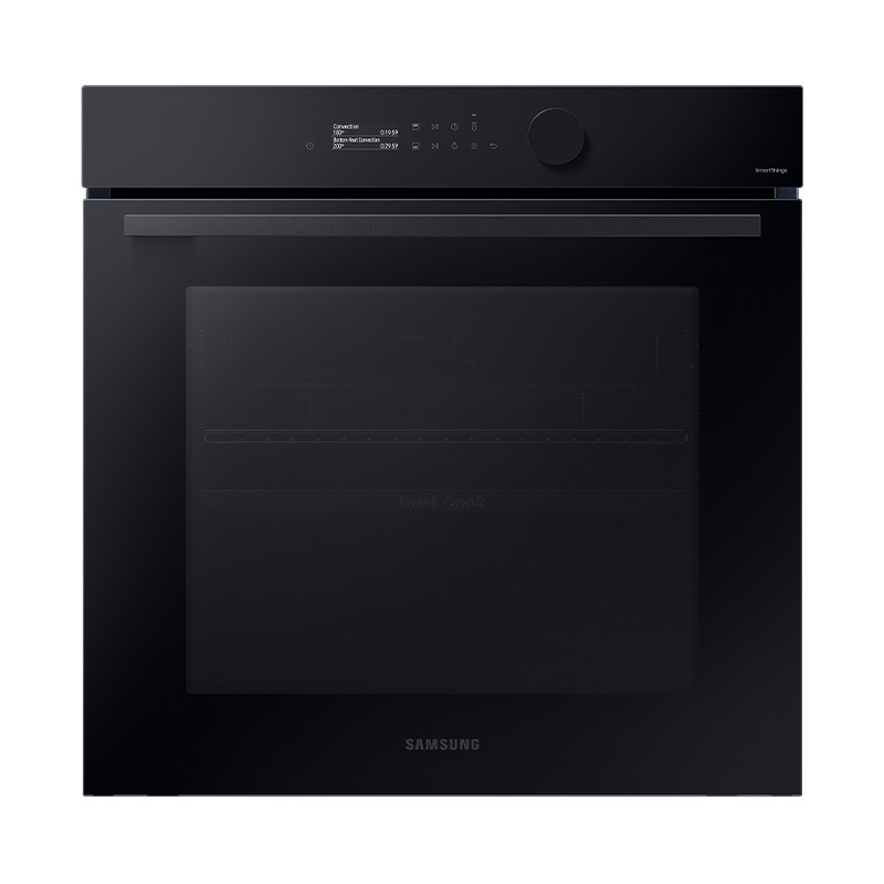 Cuptor electric incorporabil Samsung Bespoke NV7B5645TAK/U2, 76 L, Dual Cook, Wi-Fi, SmartThings Cooking, Air Sous Vide, Air Fry, Natural Steam, Curatare catalitică, Clasa A+, Display LCD, Negru
