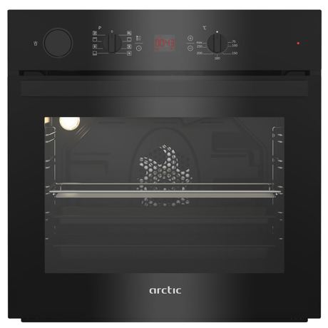 Cuptor incorporabil Arctic AROIS24300RBD, 71 L, 8 functii de gatire, Grill, Gatire asistata cu abur, Touch control, Display, Aqua Drop Clean, Negru