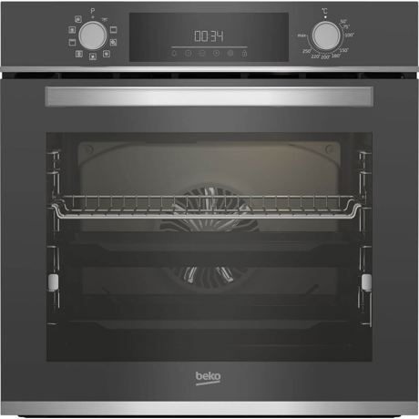 Cuptor incorporabil Beko BBIM13300ZGCSE, 72 L, 8 functii gatire, Autocuratare catalitica, Display LED, Control touch/butoane, Zara Grey