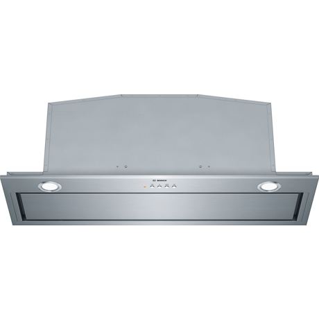 Hota incorporabila Bosch DHL885C, Caseta total incorporabila, latime 84 cm, max 730 mc/h, control electronic prin taste, 3 trepte de putere + Intensiv, Argintiu