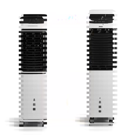 Aparat de racit aerul portabil, cu gheata Livoo DOM413, 80 W, Functii tratare aer, 12 L, 3 setari aer, Timer, Telecomanda, Alb/Negru