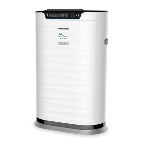 Purificator de aer Heinner Forest Breeze Sense 600 HPA-600WIFI, Flux de aer 600 m³, Filtru 2 straturi, Control touch, 5 viteze, Indicator calitate aer, Timer, Alb