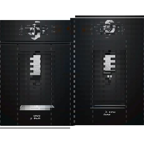 Espressor incorporabil Bosch CTL636EB6,19 bar, 1600 W, 2.4 l, Display TFT, Touch control, Spumare lapte, Home Connect, Negru