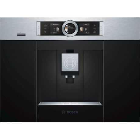 Espressor incorporabil Bosch CTL636ES6, 19 bar, 1600 W, 2.4 l, Display TFT, Touch control, Spumare lapte, Home Connect, Inox