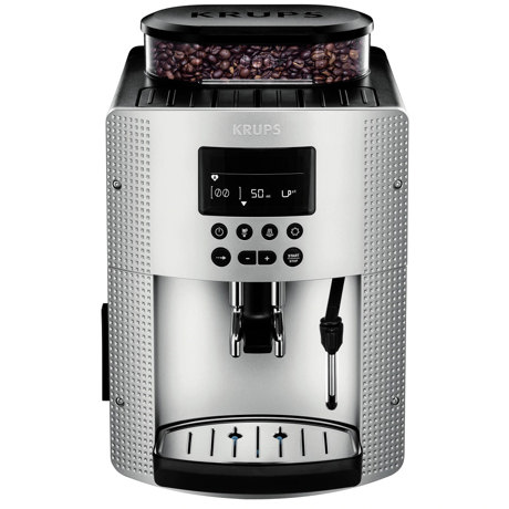 Espressor automat Krups Espresseria Essential EA815E70, 1450W, 15 bar, 1.7 L, Display LCD, Argintiu