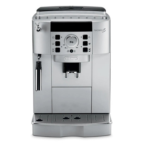 Espressor automat DeLonghi Magnifica S ECAM 22.110.SB, 1450W, 15 bar, Oprire automată, Sistem Cappuccino, Argintiu/negru