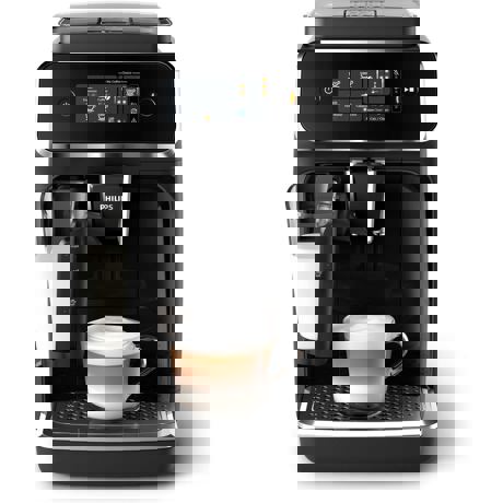 Espressor automat Philips EP2231/40, 12 setări măcinare, Ecran tactil, Carafă lapte, 15 bar, Aroma Seal, Negru