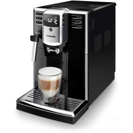 Espressor automat Philips EP5310/10, 3 băuturi, 2 ceşti, Sistem clasic de spumare a laptelui, AquaClean, Negru