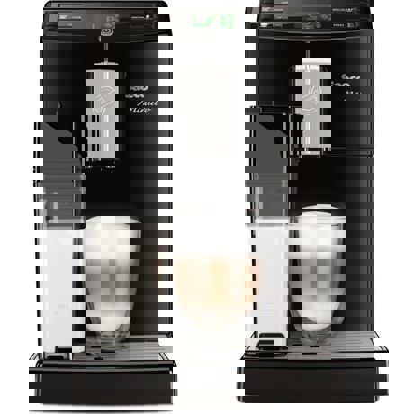 Espressor Philips Saeco Minuto HD8763/09, 15 Bar, 1.8 l, Carafa lapte 0.5 l, Negru