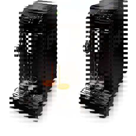 Espressor super-automat Philips HD8824/01, 4 băuturi, 15 bari, Sistem automat de spumare a laptelui, 5 optiuni de măcinare, Negru