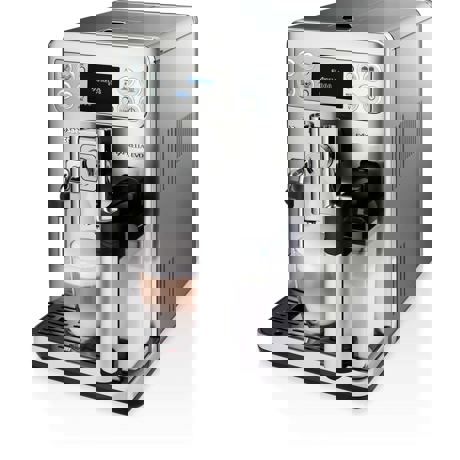 Espressor automat Philips Saeco Exprelia Evo HD8857/09, 1400 W, 15 Bar, 1.6 l, Carafa lapte 0.5 L, Argintiu
