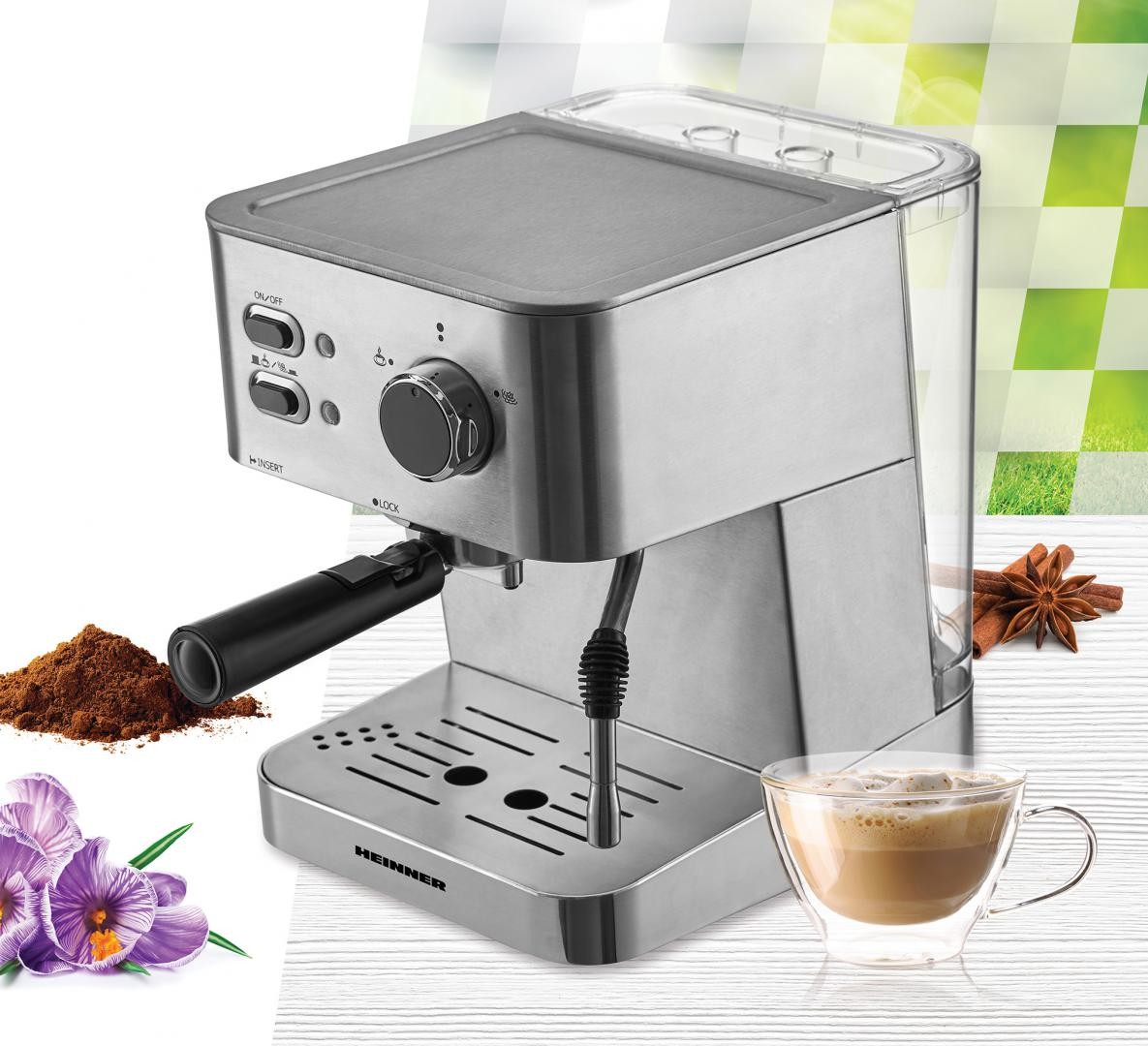 Espressor manual Heinner  HEM-1050SS